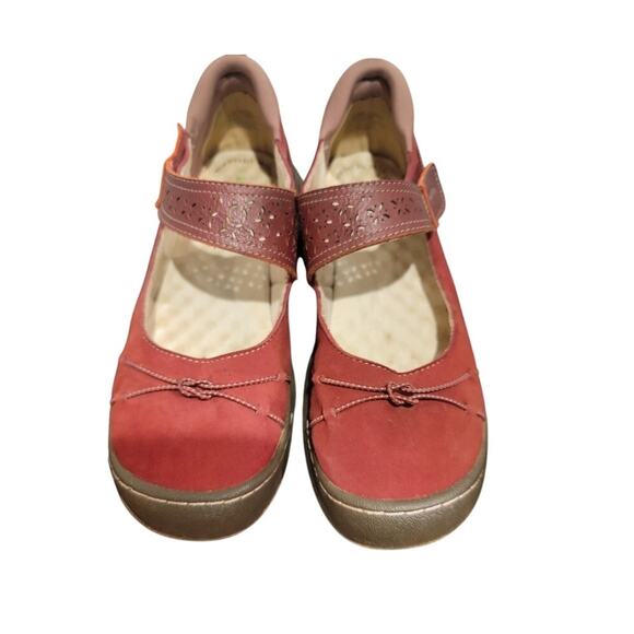 JBU by Jambu MaryJane Flats Sz 8.5 Red Slip On Memory Foam Adjustable Outdoor - Picture 2 of 10